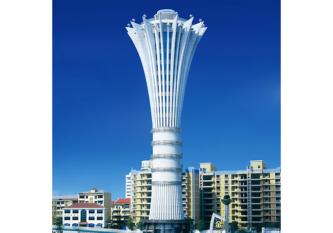新世紀(jì)體育中心火炬塔（五城會(huì)標(biāo)志性建筑）